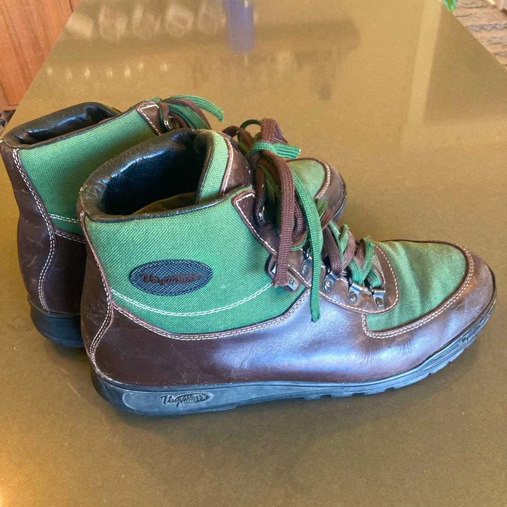 VASQUE Skywalk Vintage Hiking Boots Gore-Tex Brown Leather Green Men’s Size 10